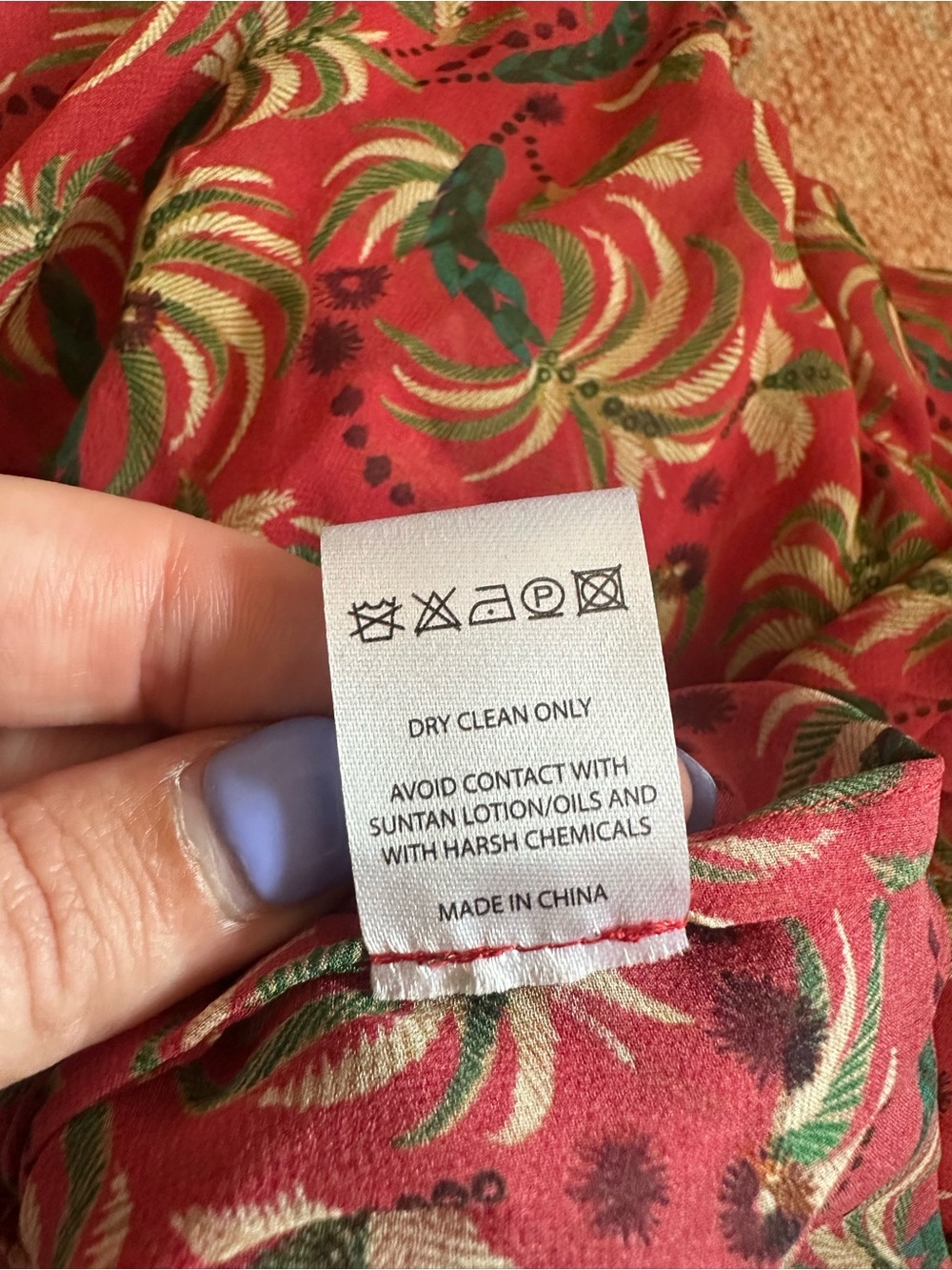 NWT Saloni Pixie dress coral palms 100% silk long sleeve designer luxury size 8 - Picture 7 of 8